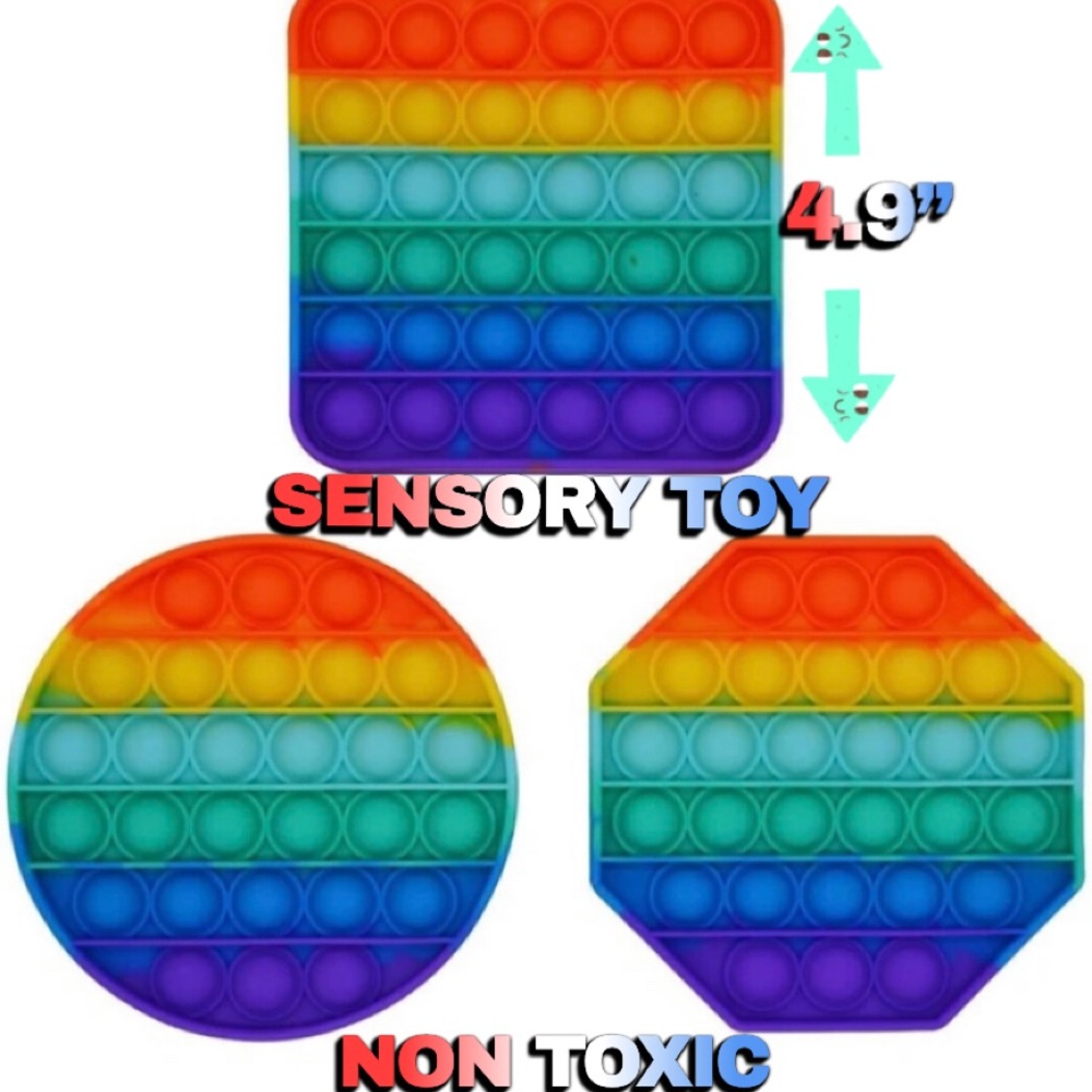Pack of 4 Rainbow Bubble Pop Toy